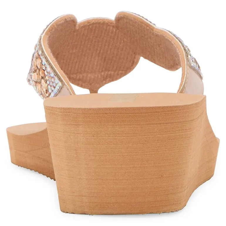 Mixit Womens 5 Disc Wedge Sandals