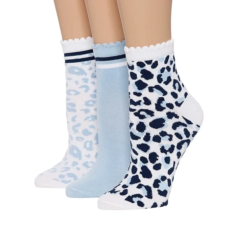 Mixit Womens Multi-Pack 3 Pair Quarter Ankle Socks