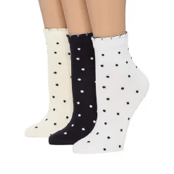 Mixit Womens Multi-Pack 3 Pair Quarter Ankle Socks