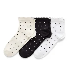 Mixit Womens Multi-Pack 3 Pair Quarter Ankle Socks