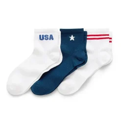 Mixit Womens Multi-Pack 3 Pair Quarter Ankle Socks
