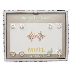 Mixit Womens 5 Pair Earring Set
