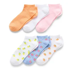 Mixit Womens 6 Pair Low Cut Socks