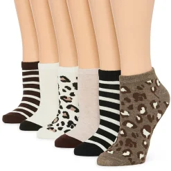Mixit Womens 6 Pair Low Cut Socks