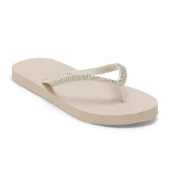 Mixit Womens Rhinestone Flip-Flops