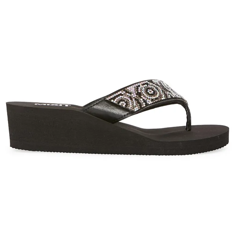Mixit Womens Rose Wedge Sandals