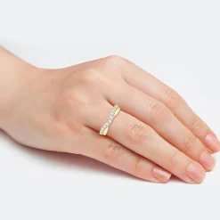 4MM 1/2 CT.T.W. Natural Diamond 10K or 14K White Gold Curved Wedding Band