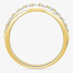 4MM 1/2 CT.T.W. Natural Diamond 10K or 14K White Gold Curved Wedding Band