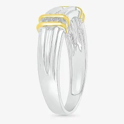 5.10mm Unisex Adult 1/4 CT. T.W. Natural White Diamond 10K Two Tone Gold Marquise Halo Side Stone Ring Set