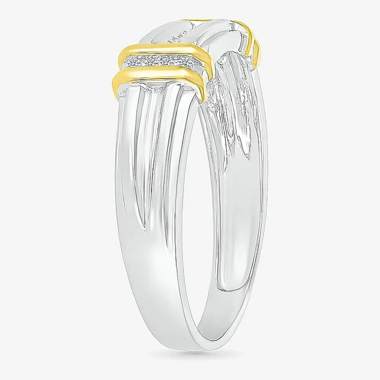 5.10mm Unisex Adult 1/4 CT. T.W. Natural White Diamond 10K Two Tone Gold Marquise Halo Side Stone Ring Set