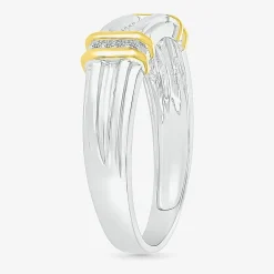5.10mm Unisex Adult 1/4 CT. T.W. Natural White Diamond 10K Two Tone Gold Marquise Halo Side Stone Ring Set