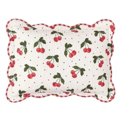Modern Heirloom Cherry Scalloped Reversible Quilt Set