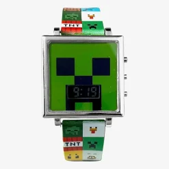 Mojang Minecraft Boys Green Strap Watch Min40129jc