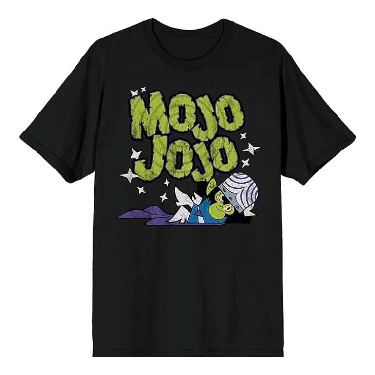 Mojo Jojo Tee Womens Juniors Crew Neck Short Sleeve Loose Fit Powerpuff Girls Graphic T-Shirt
