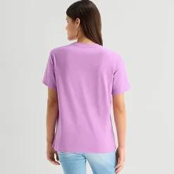 Monchichi Boyfriend Tee Womens Juniors Crew Neck Short Sleeve Loose Fit Graphic T-Shirt