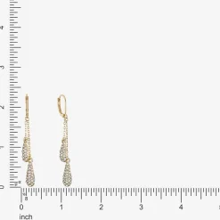 Monet Jewelry Gold Tone Linear Womens Drop Earrings