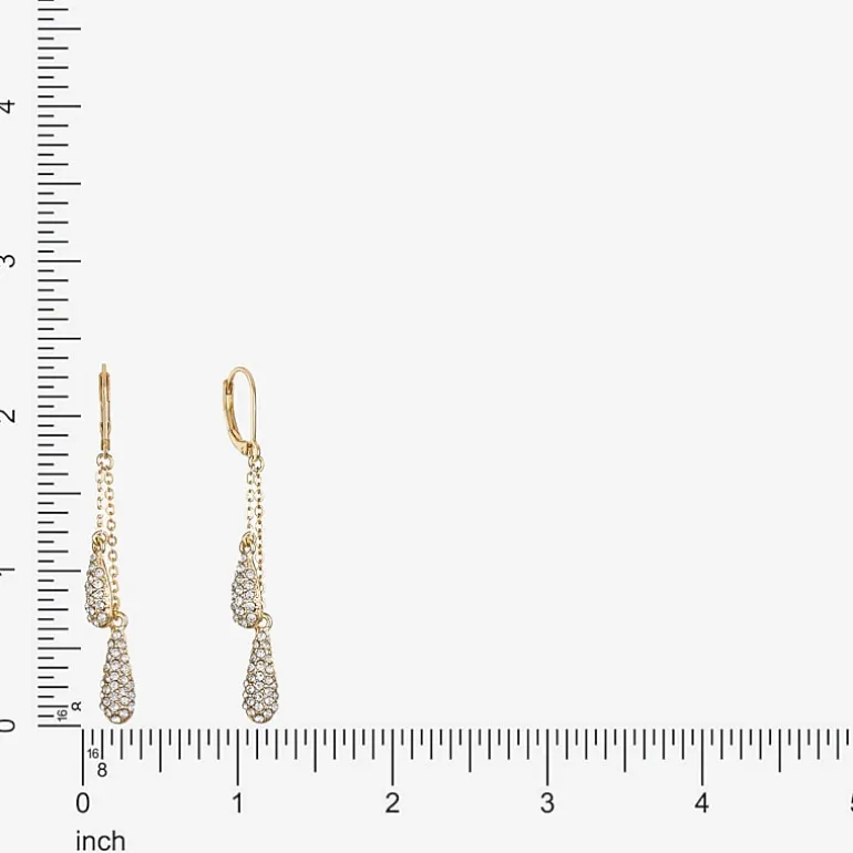 Monet Jewelry Gold Tone Linear Womens Drop Earrings