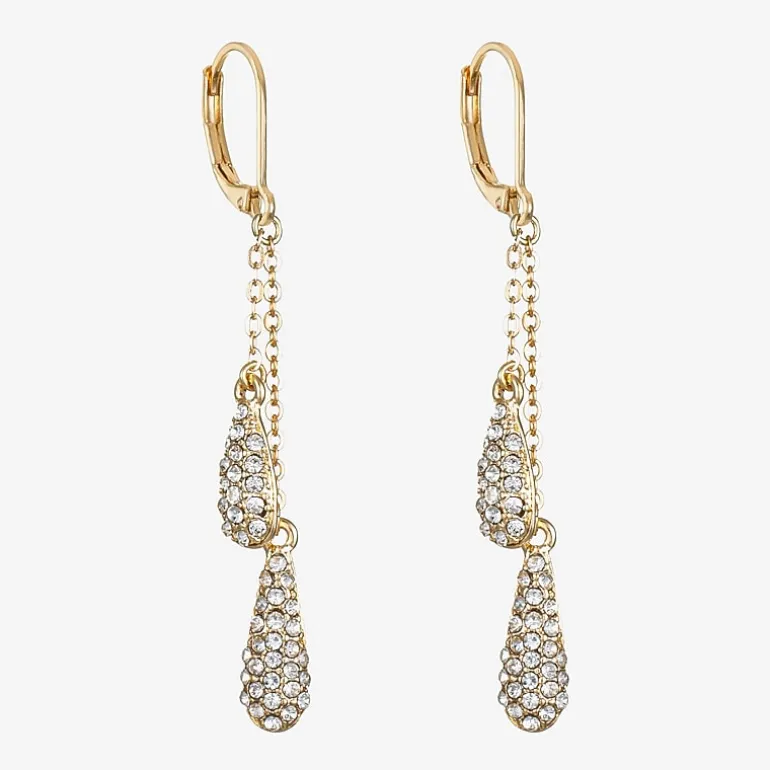 Monet Jewelry Gold Tone Linear Womens Drop Earrings