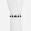 Monet Jewelry Gold Tone Womens Black Stretch Bracelet