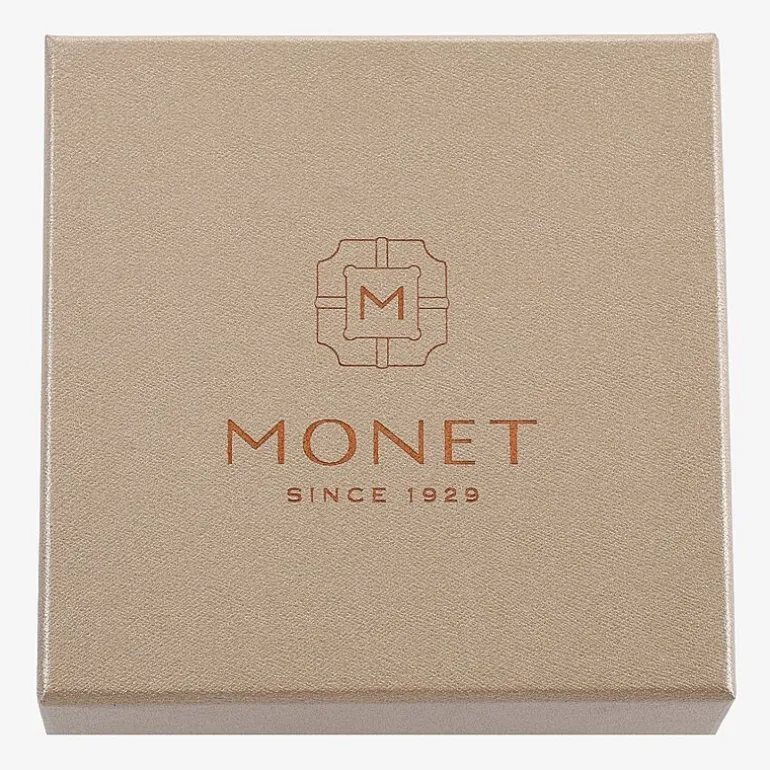 Monet Jewelry Initial Gold Tone Round Compact Mirror