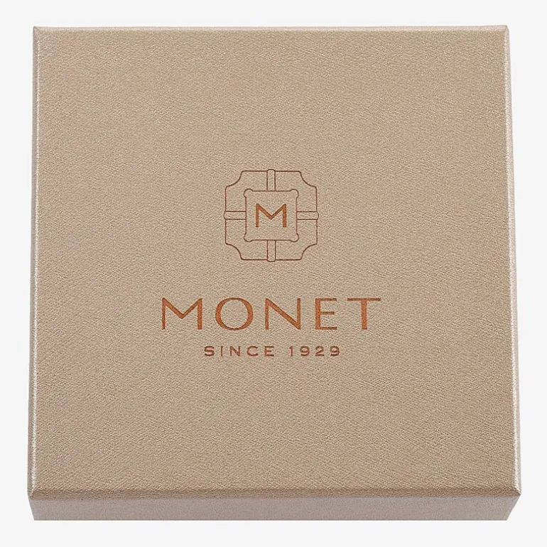 Monet Jewelry Initial Gold Tone Round Compact Mirror