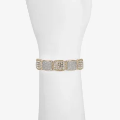 Monet Jewelry Rope Twist Womens Glass Rectangular Stretch Bracelet
