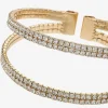 Monet Jewelry Timeless Gold Tone Womens Glass Cuff Bracelet