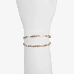 Monet Jewelry Timeless Gold Tone Womens Glass Cuff Bracelet