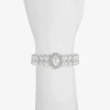 Monet Jewelry Timeless Silver Tone Womens Glass Simulated Pearl Stretch Bracelet