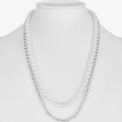Monet Jewelry Timeless Womens Glass 17 Inch Strand Necklace
