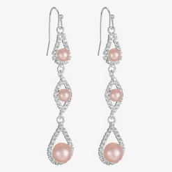 Monet Jewelry Timeless Womens Glass Simulated Pearl Round Hypoallergenic Drop Earrings