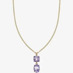 Monet Jewelry Womens Glass Cushion 17 Inch Pendant Necklace