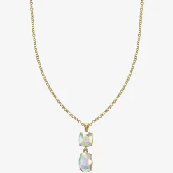 Monet Jewelry Womens Glass Cushion 17 Inch Pendant Necklace