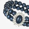 Monet Jewelry Womens Glass Simulated Pearl Round Stretch Bracelet