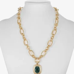 Monet Jewelry Womens Red Oval 18 Inch Pendant Necklace