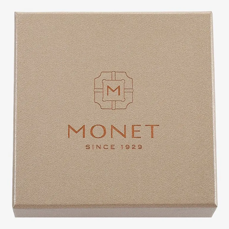 Monet® Simulated Pearl and Crystal Gold-Tone Drop Earring and Necklace Set