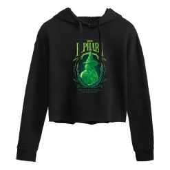 Movie Elphaba Cropped Womens Juniors Long Sleeve Wicked Hoodie