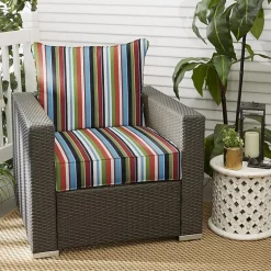 Mozaic Company Deep Seating Pillow And Set Patio Chair Cushion - Carousel Confetti