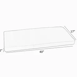 Mozaic Company Sunbrella Bench Cushion Corded