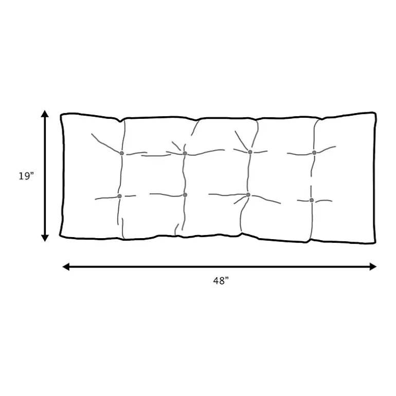 Mozaic Company Sunbrella Tufted Bench Cushion