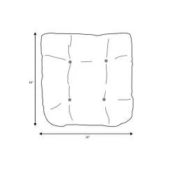 Mozaic Company Tufted U-Shaped Solid Seat Cushion