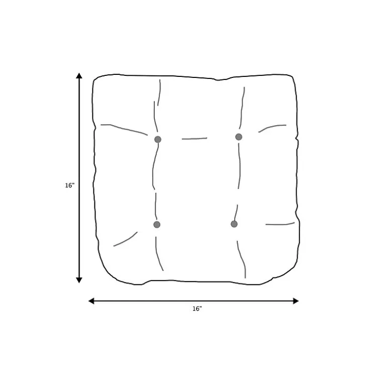 Mozaic Company Tufted U-Shaped Solid Seat Cushion