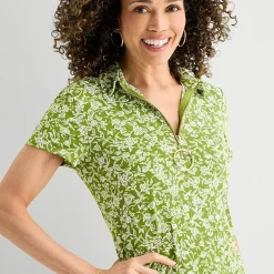 MSK Womens Short Sleeve Floral Shift Dress