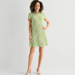 MSK Womens Short Sleeve Floral Shift Dress