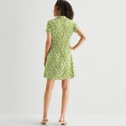 MSK Womens Short Sleeve Floral Shift Dress