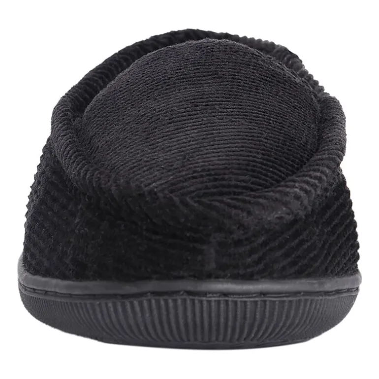 Muk Luks Corduroy Moccasin Mens Memory Foam Slip Resistant Slip-On Slippers