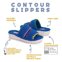 Muk Luks Double Strap Womens Memory Foam Slip-On Slippers