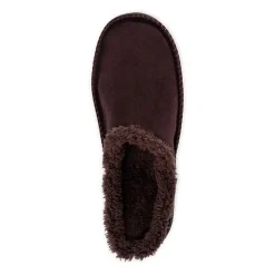 Muk Luks Faux Suede Clog Mens Memory Foam Slip Resistant Slip-On Slippers