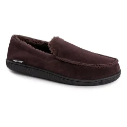 Muk Luks Faux Suede Moccasin Mens Memory Foam Slip Resistant Slip-On Slippers