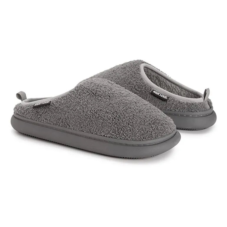Muk Luks Lewis Clog Mens Memory Foam Slip Resistant Slip-On Slippers